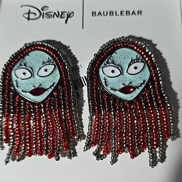 Disney Baublebar Nightmare Before Christmas Sally Beaded Earrings NIB - Picture 6 of 6